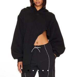 Nike asymmetrical oversized hoodie size xs